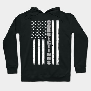 Thin Silver Line Corrections Flag Hoodie